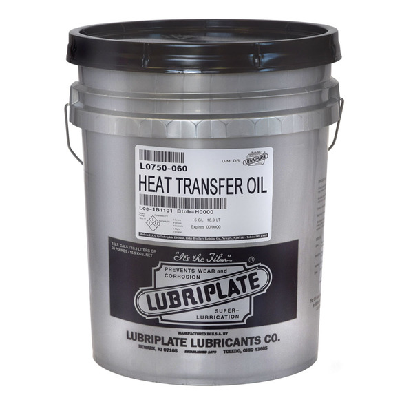Lubriplate Heat Transfer Oil, 5 Gal Pail, Iso-100 Fluid For Heat Transfer Systems L0750-060